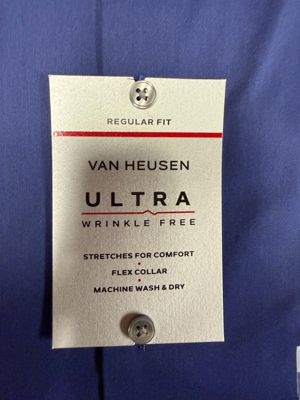 Van Heusen Deep Navy Long-Sleeve Dress Shirt size XL - Picture 6 of 7
